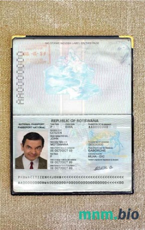 Botswana zdjęcie do paszportu pliki PSD, skan i fotografowany obraz